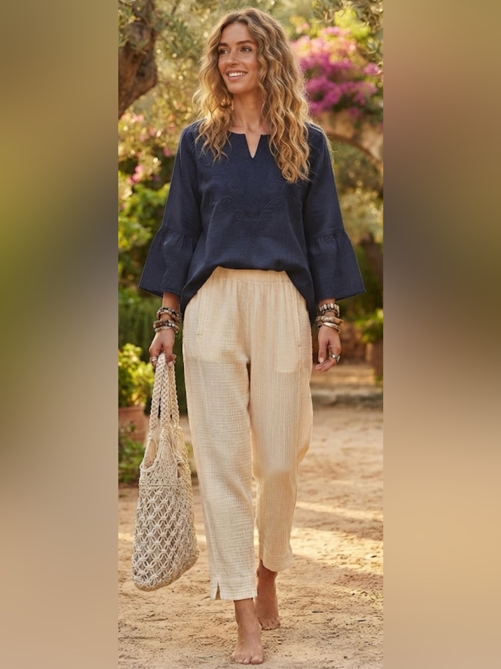 NWT - Shannon Passero “Arista” Cotton Gauze Pants in Cream